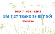 Bài 7.27 trang 38 Toán 7 Kết nối tri thức Tập 2